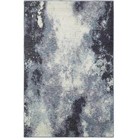 Oriental Weavers 2 x 12 ft. 6 in. Evolution Area Rug, Navy and Ivory E8000B076365ST